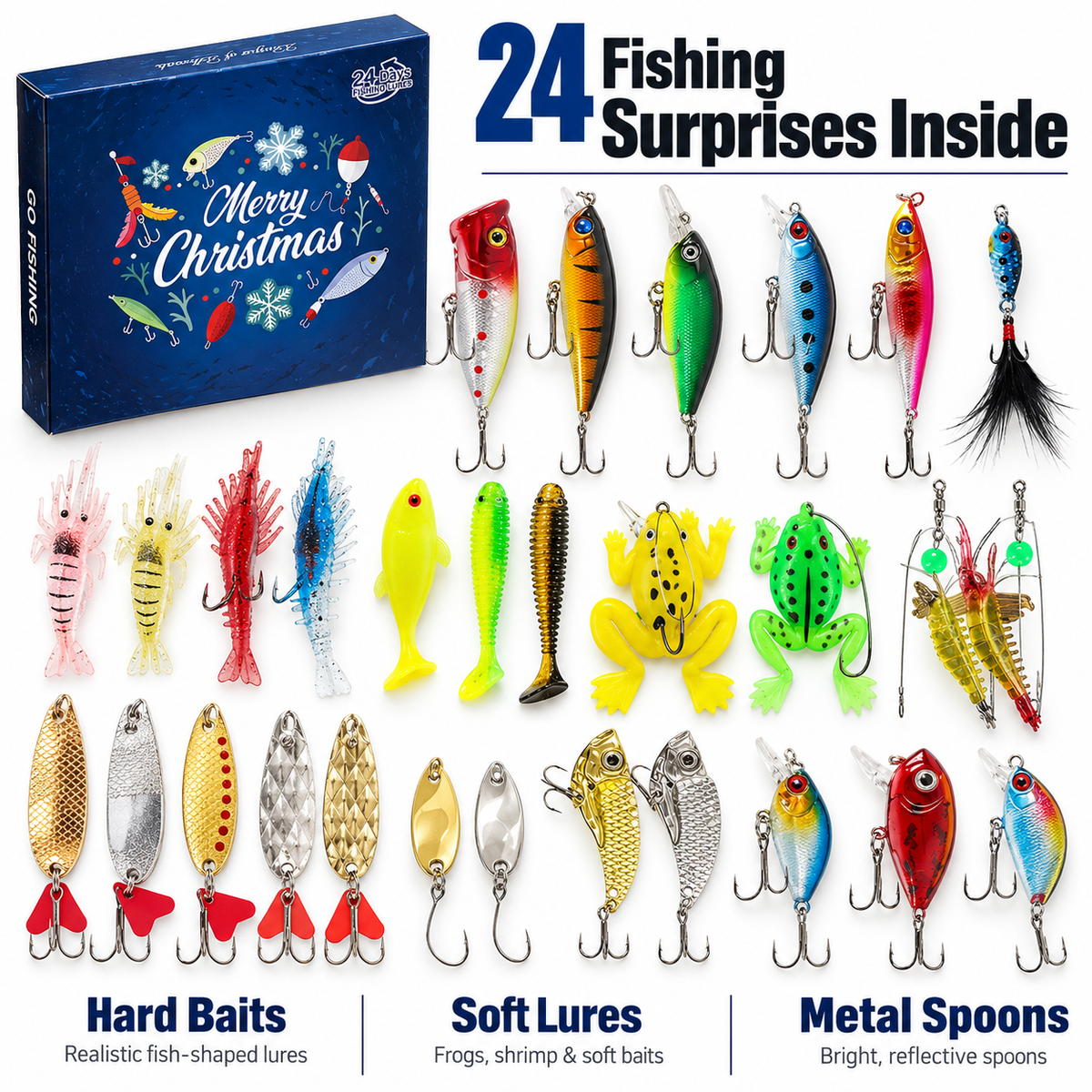 24-Day Fishing Lure Advent Calendar