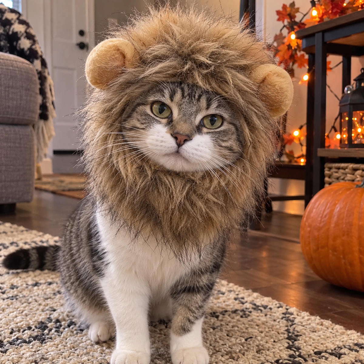 Jungle King Lion Cat Costume