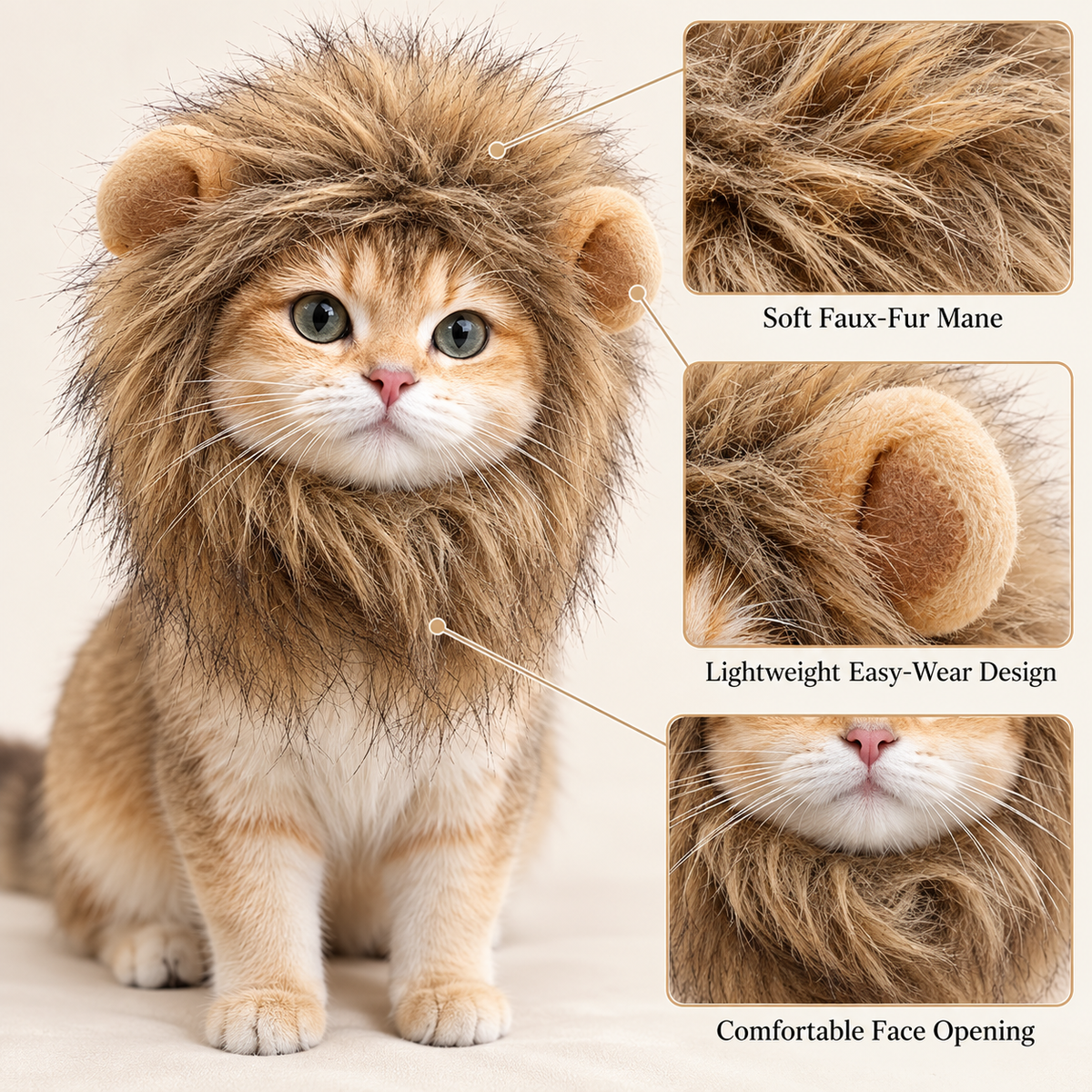Jungle King Lion Cat Costume