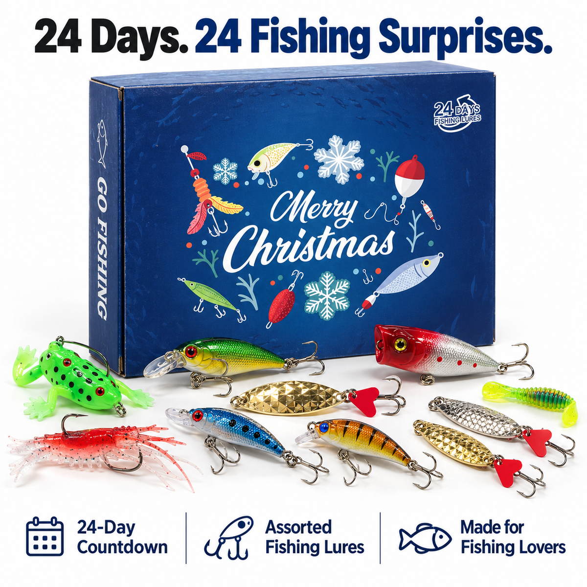 24-Day Fishing Lure Advent Calendar